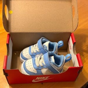 Nike Kids Light Blue and White Sneakers
